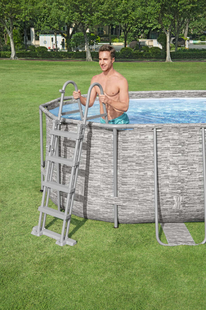 Bestway Power Steel Swim Vista Series Frame Pool Komplett-Set 549 x 274 x 122 cm